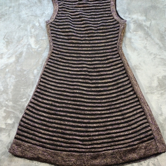 M Missoni Ribbed Mesh Lurex Mini Dress in Plum size 44 US 8 - Picture 4 of 9